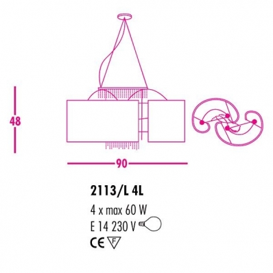 Подвес Bellart 2113/L4L