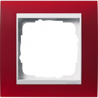 Gira-0211398-Abdeckrahmen-1fach-fuer-reinweiss-Event-opak-rot[1]
