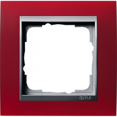 Gira-021192-Abdeckrahmen-1fach-fuer-Farbe-alu-Event-opak-rot[1]