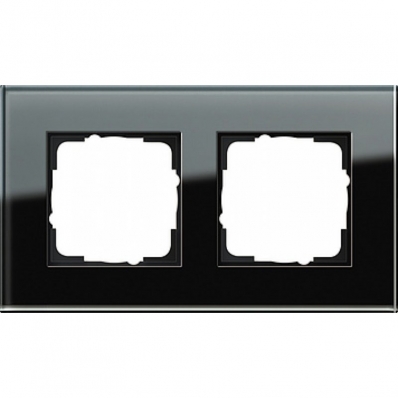 Gira-021205-Abdeckrahmen-2fach-Esprit-Glas-schwarz[1]