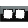 Gira-021205-Abdeckrahmen-2fach-Esprit-Glas-schwarz[1]