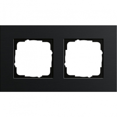 Gira-0212126-Abdeckrahmen-2fach-Esprit-Aluminium-Schwarz[1]