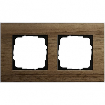 Gira-0212129-Abdeckrahmen-2fach-Esprit-Nussbaum-Aluminium[1]
