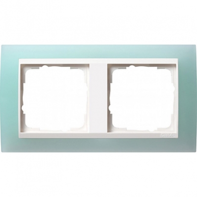 Gira-0212395-Abdeckrahmen-2fach-fuer-reinweiss-Event-opak-mint[1]