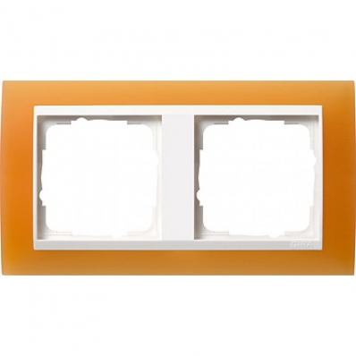 Gira-0212397-Abdeckrahmen-2fach-fuer-reinweiss-Event-opak-orange[1]