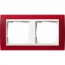 Gira-0212398-Abdeckrahmen-2fach-fuer-reinweiss-Event-opak-rot[1]