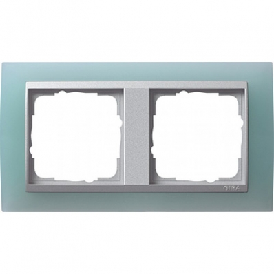 Gira-021251-Abdeckrahmen-2fach-fuer-Farbe-alu-Event-opak-mint[1]
