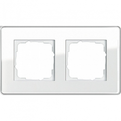 Gira-0212512-Abdeckrahmen-2fach-Esprit-Glas-C-Weiss[1]