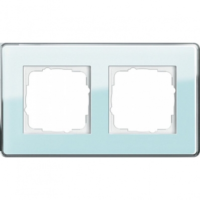 Gira-0212518-Abdeckrahmen-2fach-Esprit-Glas-C-Mint[1]