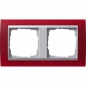 Gira-021292-Abdeckrahmen-2fach-fuer-Farbe-alu-Event-opak-rot[1]