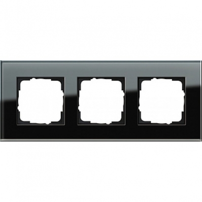 Gira-021305-Abdeckrahmen-3fach-Esprit-Glas-schwarz[1]
