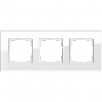 Gira-021312-Abdeckrahmen-3fach-Esprit-Glas-weiss[1]