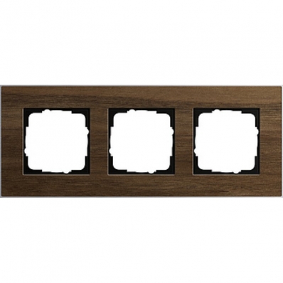 Gira-0213129-Abdeckrahmen-3fach-Esprit-Nussbaum-Aluminium[1]