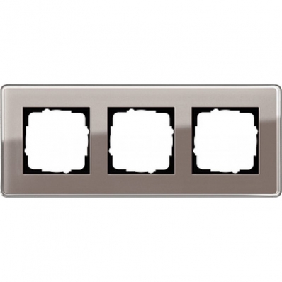 Gira-0213522-Abdeckrahmen-3fach-Esprit-Glas-C-Umbra[1]