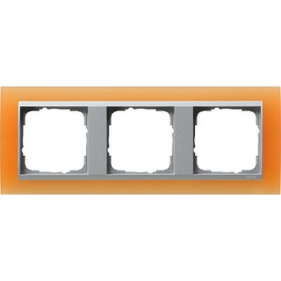 Gira-021353-Abdeckrahmen-3fach-fuer-Farbe-alu-Event-opak-orange[1]