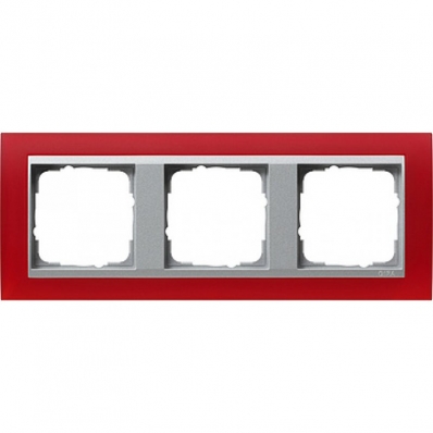 Gira-021392-Abdeckrahmen-3fach-fuer-Farbe-alu-Event-opak-rot[1]