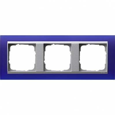 Gira-021393-Abdeckrahmen-3fach-fuer-Farbe-alu-Event-opak-blau[1]