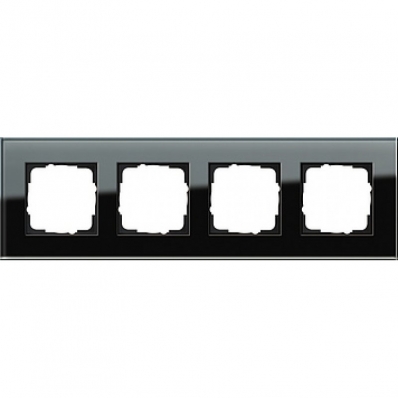 Gira-021405-Abdeckrahmen-4fach-Esprit-Glas-schwarz[1]