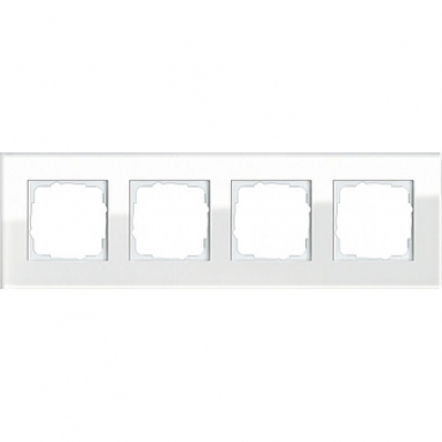 Gira-021412-Abdeckrahmen-4fach-Esprit-Glas-weiss[1]