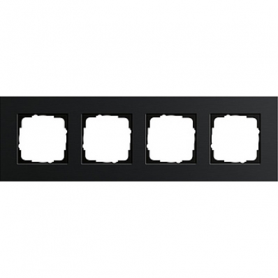 Gira-0214126-Abdeckrahmen-4fach-Esprit-Aluminium-Schwarz[1]