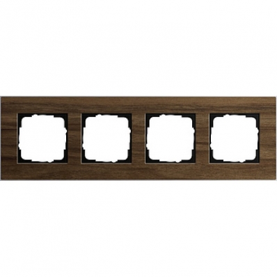 Gira-0214129-Abdeckrahmen-4fach-Esprit-Nussbaum-Aluminium[1]