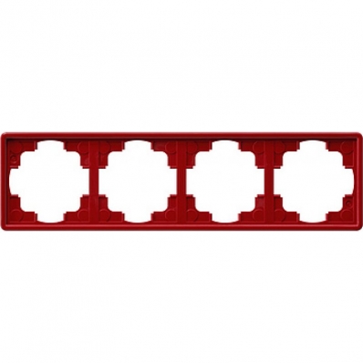 Gira-021443-Abdeckrahmen-4fach-S-Color-rot[1]