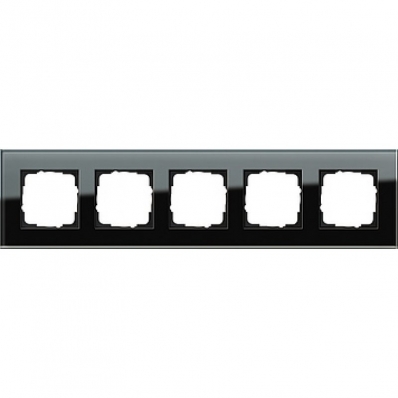 Gira-021505-Abdeckrahmen-5fach-Esprit-Glas-schwarz[1]