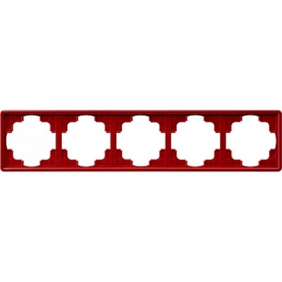 Gira-021543-Abdeckrahmen-5fach-S-Color-rot[1]