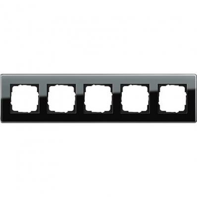 Gira-0215505-Abdeckrahmen-5fach-Esprit-Glas-C-Schwarz[1]