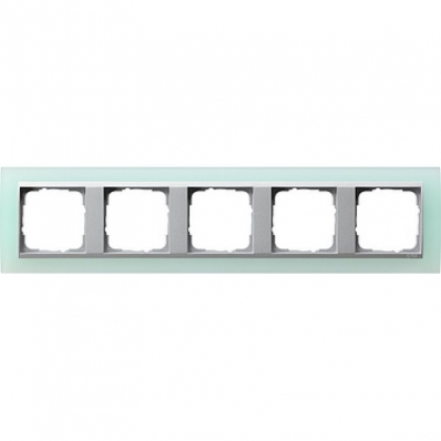Gira-021551-Abdeckrahmen-5fach-fuer-Farbe-alu-Event-opak-mint[1]