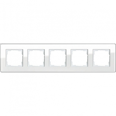 Gira-0215512-Abdeckrahmen-5fach-Esprit-Glas-C-Weiss[1]