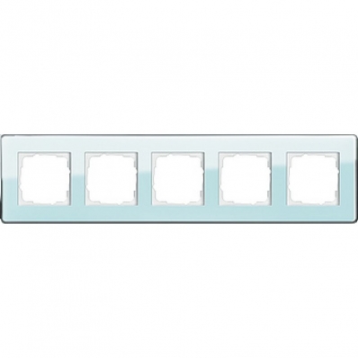 Gira-0215518-Abdeckrahmen-5fach-Esprit-Glas-C-Mint[1]