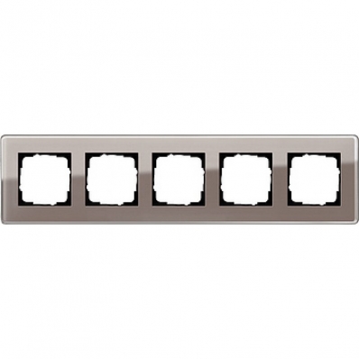 Gira-0215522-Abdeckrahmen-5fach-Esprit-Glas-C-Umbra[1]