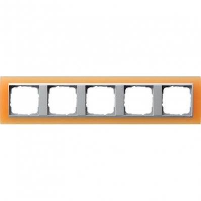 Gira-021553-Abdeckrahmen-5fach-fuer-Farbe-alu-Event-opak-orange[1]