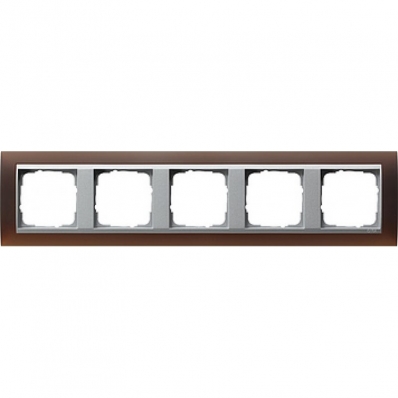 Gira-021559-Abdeckrahmen-5fach-fuer-Farbe-alu-Event-opak-dunkelbr[1]