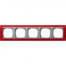 Gira-021592-Abdeckrahmen-5fach-fuer-Farbe-alu-Event-opak-rot[1]