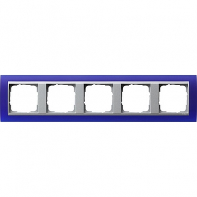 Gira-021593-Abdeckrahmen-5fach-fuer-Farbe-alu-Event-opak-blau[1]