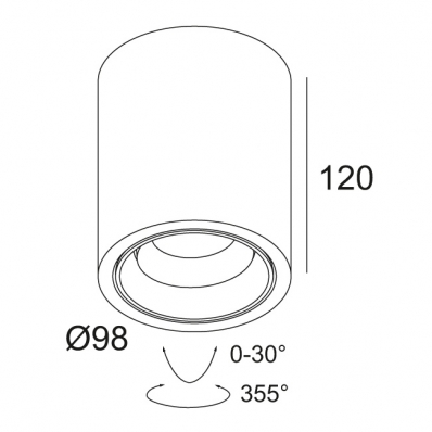 Накладной светильник Delta Light Boxy R 251 77 811 922 ED8 B-B 2
