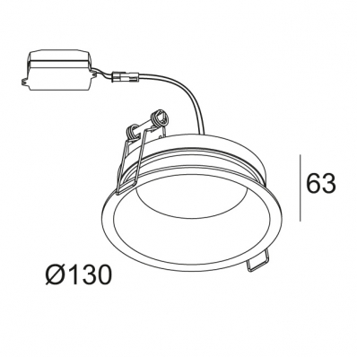 Встроенный светильник Delta Light Diro SBL M 202 295 83 W 2