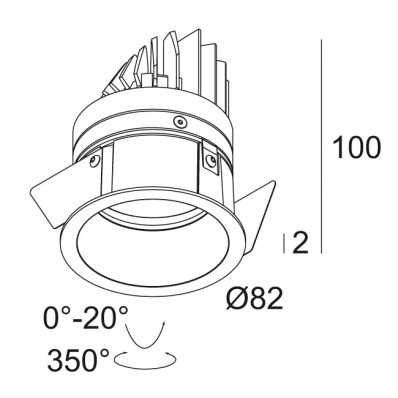 Встроенный светильник Delta Light Diro ST OK LED 202 292 811 922 B 2