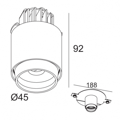Встраиваемый светильник Delta Light Put LED Center 202 914 929 2