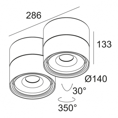 Накладной потолочный светильник Delta Light LINK 315 41 812 922 W 2