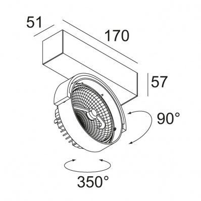 Накладной светильник Delta Light Rand 285 501 124 ED8 A 2