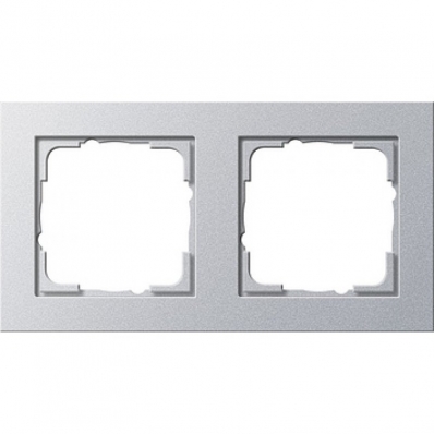Gira-021225-Abdeckrahmen-2fach-E2-Farbe-alu[1]